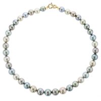 Diamonds Tahitian Pearl Gold Jewelry Necklace Colliers de Perles de Tahiti or bijoux