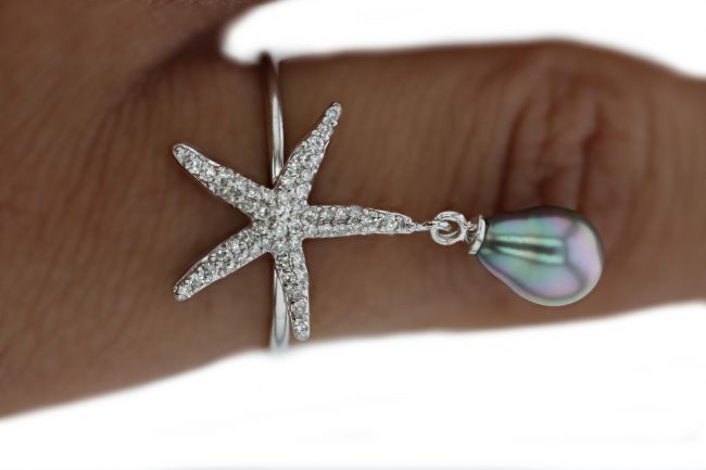 starfish, pearl, keishi, tahitian jewelry