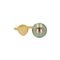 Matte Pearl Ring, Ring Tahitian Pearl Jewelry perle de tahiti bijoux vermeil, Hinerava, perles de tahiti