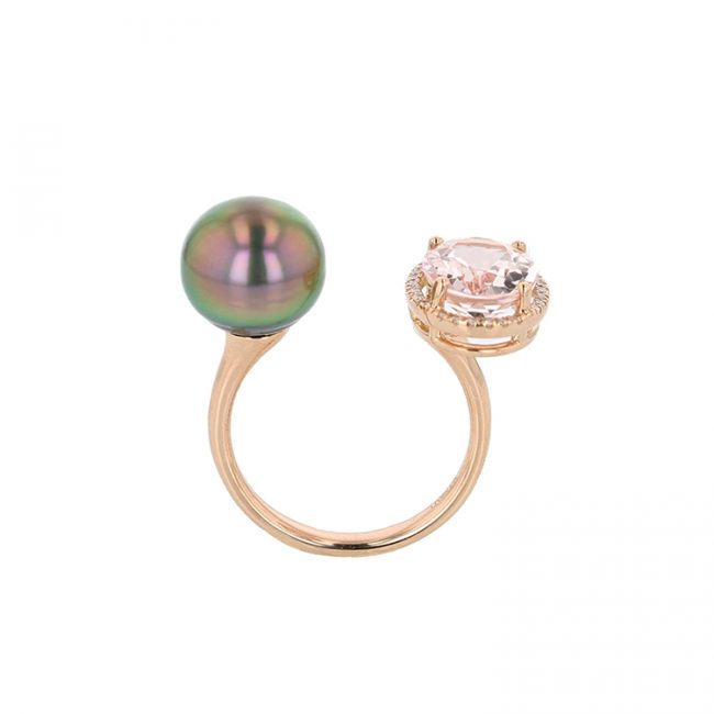 Morganite & Diamond Ring
