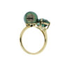Ring, Tahitian pearls, cushion cut tourmaline, lagoon blue, Hinerava, jewelry, privilege, collection