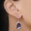 Geode Diamond Tahitian Pearl gold Jewelry Earrings Boucle d’oreille de perle de tahiti bijoux or