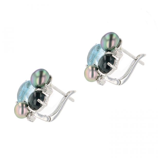 Blue Gems & Sapphire Earrings