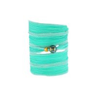 Tahitian Pearl Jewelry bracelet de Perles de Tahiti bijoux soie silk choker, Turquoise Silk Pearl Bracelet