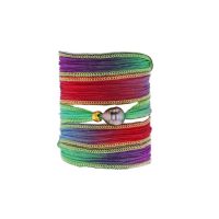 Tahitian Pearl Jewelry bracelet de Perles de Tahiti bijoux soie silk choker, Rainbow Silk Pearl Bracelet