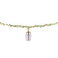 Sky Blue Thin Braided Bracelet, Bracelet tressé, Braided Cord Bracelet, Perles de Tahiti or bijoux, Tahitian Pearl, vermeil and silver jewelry, vermeil chain and tahitian pearl