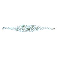 Aquamarine & Diamond Pearl bracelet, Tahitian Pearl Jewelry, Tahitan Pearls, Tahiti, Luxury Pearl Jewelry