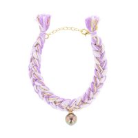 Bracelet tressé, Braided Cord Bracelet, Perles de Tahiti or bijoux, Tahitian Pearl, vermeil and silver jewelry, vermeil chain and tahitian pearl