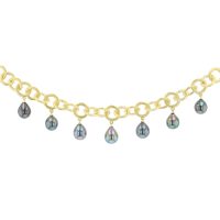 Vermeil Link Bracelet, Tahitian Pearl Vermeil Jewelry, Tahitan Pearls, Tahiti, Luxury Pearl Jewelry, Pearl Ring, Pearl Bracelet, Pearl Earrings, Pearl Necklace