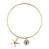 Starfish Charm & Pearl Bangle, Tahitian Pearl, Vermeil, Starfish, Charms, Hinerava, perles de tahiti