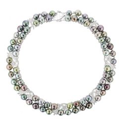 Pearl & Diamond Necklace, Diamonds, White Gold, Necklace, Tahitian Pearl, Hinerava, perles de tahiti