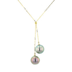 Tahitian Pearl Gold Jewelry Necklace Colliers de Perles de Tahiti or bijoux