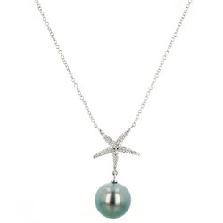 Diamond Tahitian Pearl Gold Jewelry Necklace Colliers de Perles de Tahiti or bijoux diamants