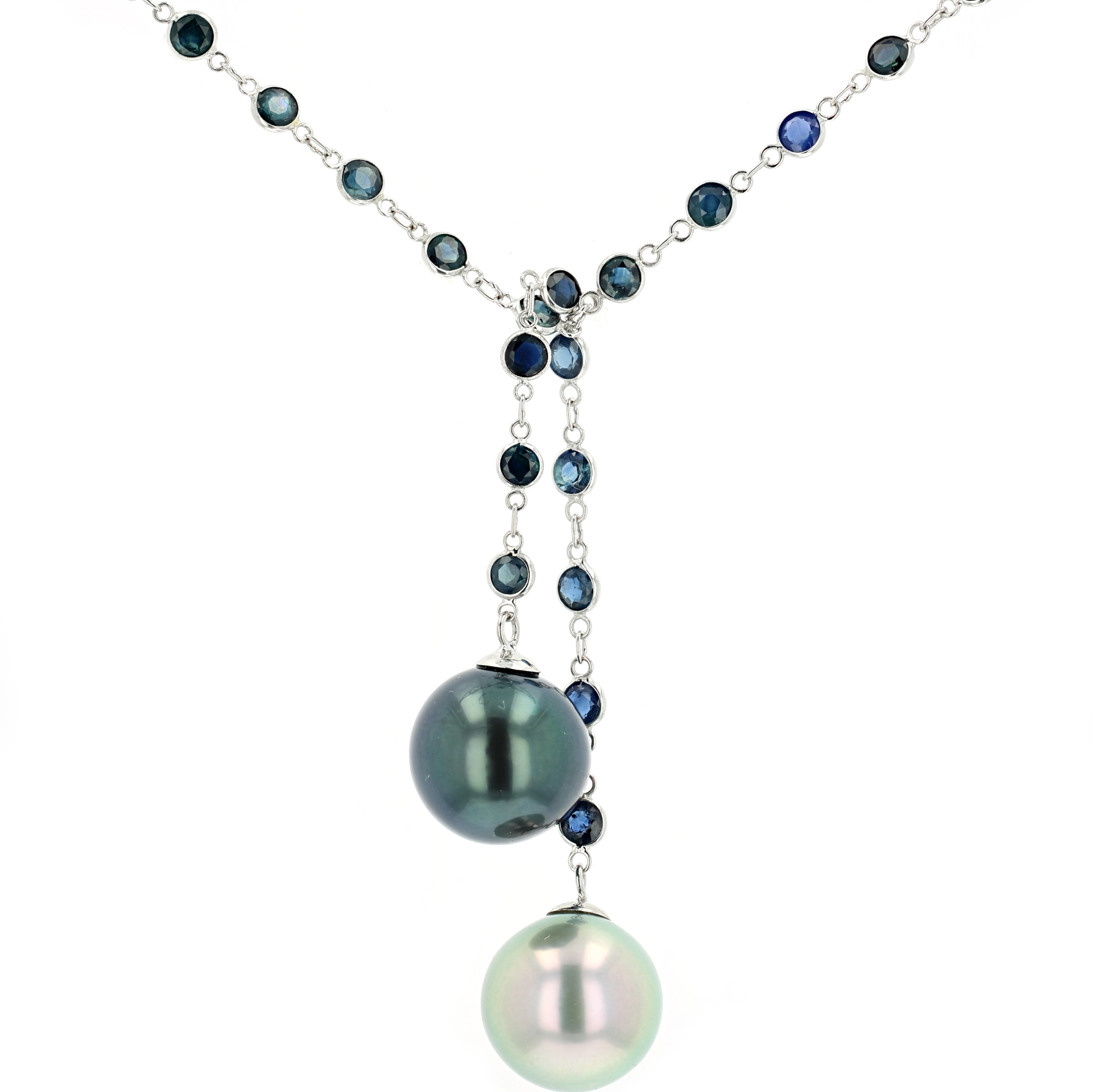 pearl and sapphire necklace