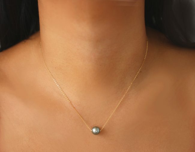 Pearl Slider Necklace, KY, Tahitian Pearl Jewelry, Tahitan Pearls, Tahiti, Luxury Pearl Jewelry, Pearl Ring, Pearl Bracelet, Pearl Earrings, Pearl Necklace
