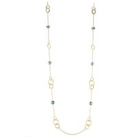 Vermeil Link Sautoir, Tahitian Pearl vermeil Jewelry Earrings Boucle d’oreille de perle de tahiti bijoux vermeil