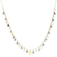 Sapphire & Keshi Charm Necklace, Sapphires, Gems, Yellow Gold, Earrings, Tahitian Pearl, Hinerava, perles de tahiti