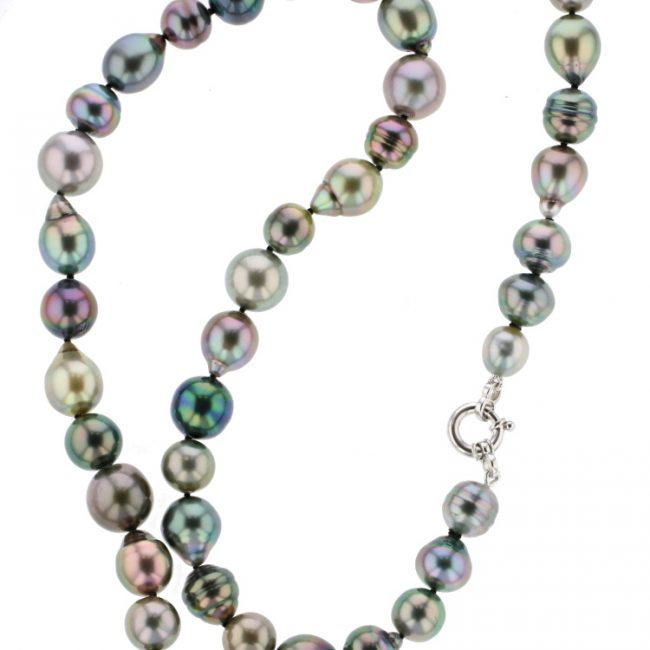 Harvest Strand Multicolor Pearl Sautoir, Tahitian Pearl Jewelry Necklace Colliers de Perles de Tahiti or bijoux